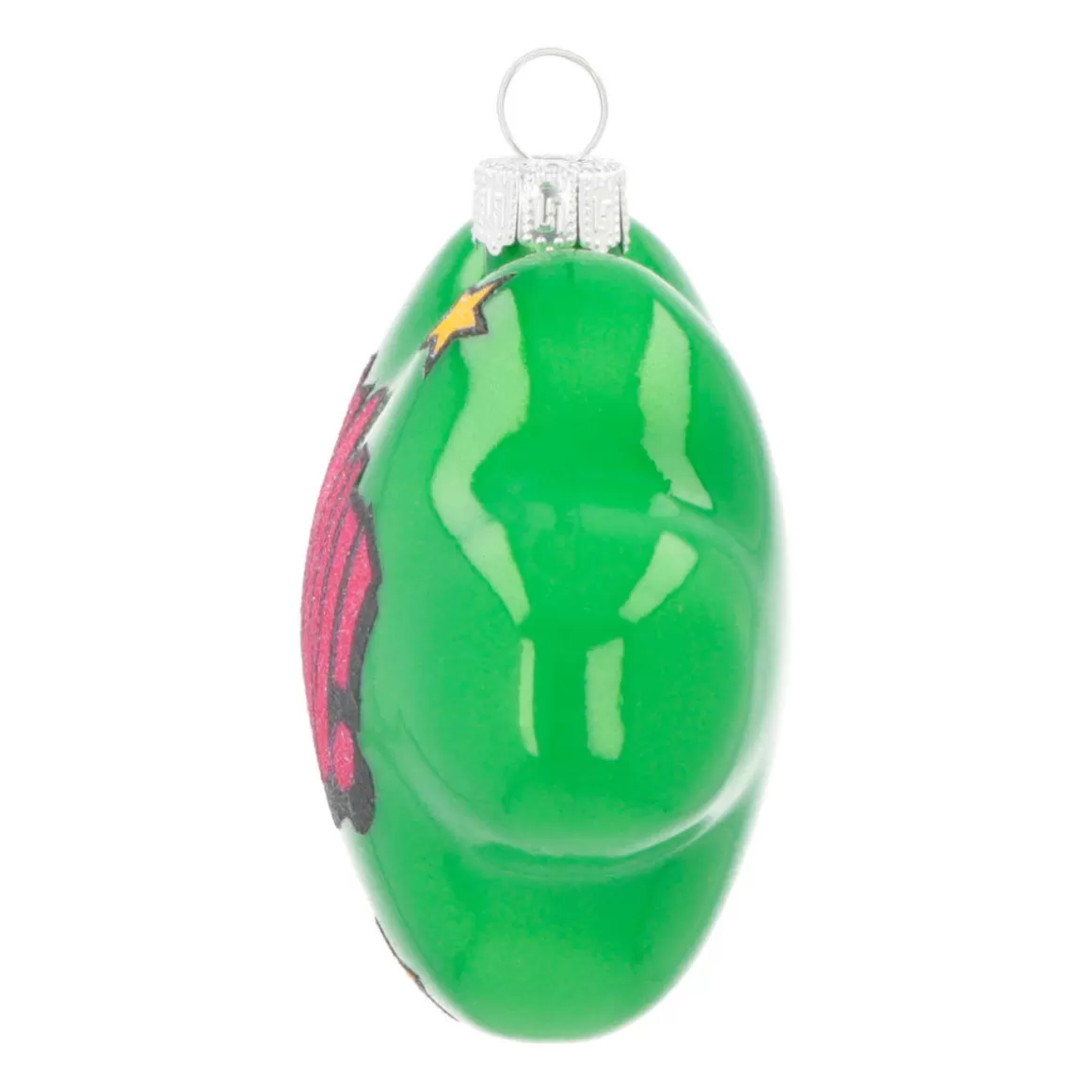 It's all about Christmas Christmas Ornaments-Cloud With Text Wow! Pop Art Ornament, Glass, Green-Pink, 11cm/4.5in