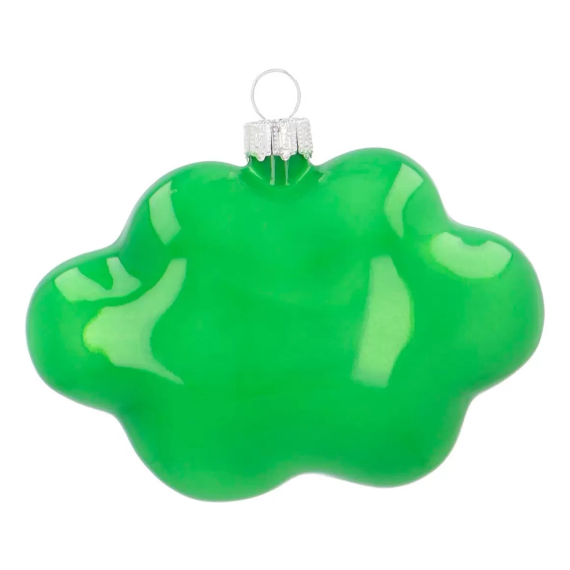 It's all about Christmas Christmas Ornaments-Cloud With Text Wow! Pop Art Ornament, Glass, Green-Pink, 11cm/4.5in