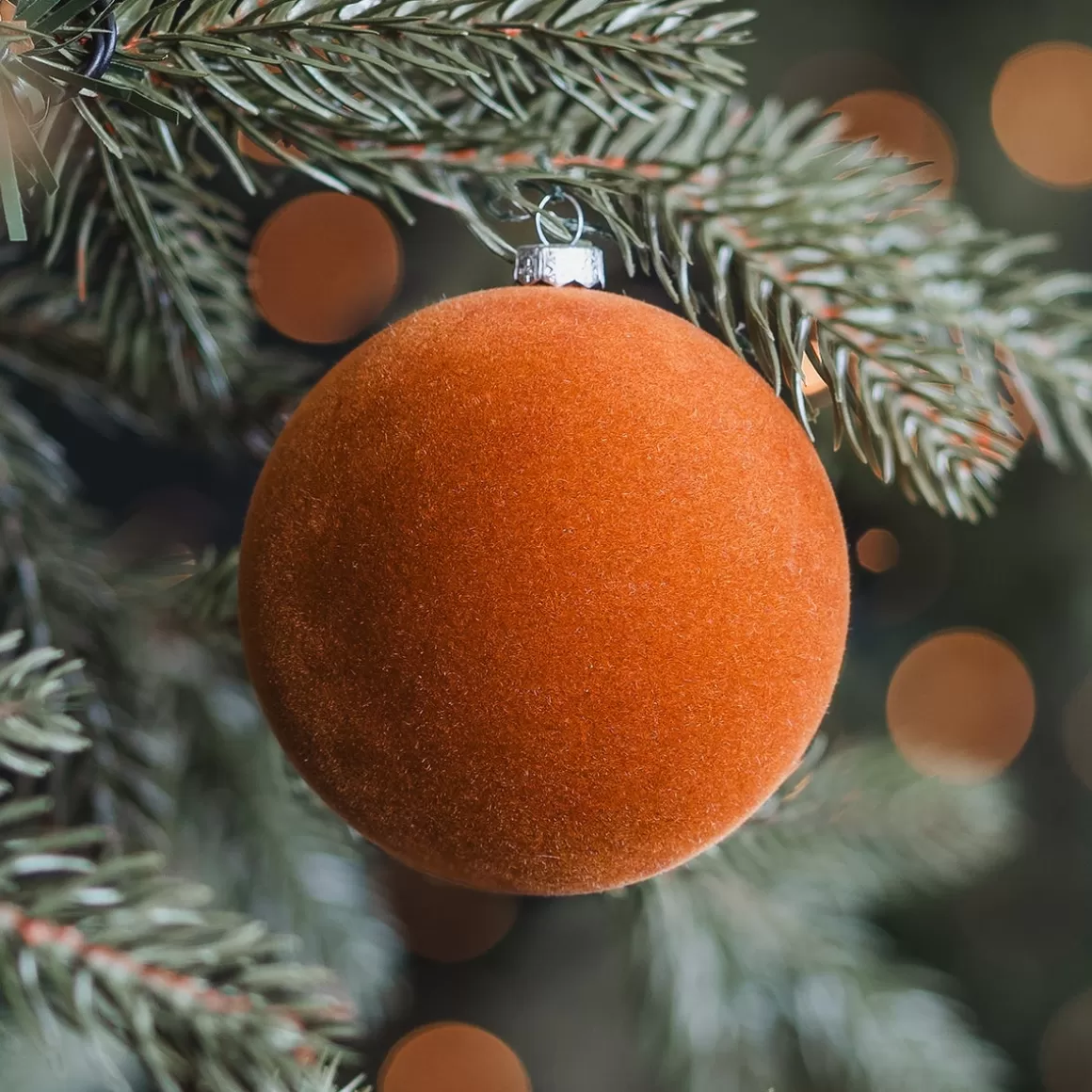 It's all about Christmas Christmas Baubles By Colour | Plastic Christmas Baubles-Cognac Velvet Unbreakable Christmas Bauble