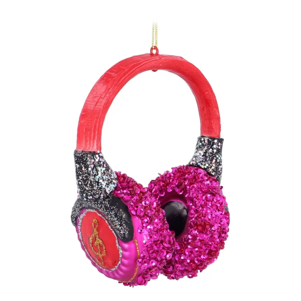 It's all about Christmas Christmastree Decorations Glass | Christmas Ornaments-Colorful Headphone Ornament For A Musical Christmas