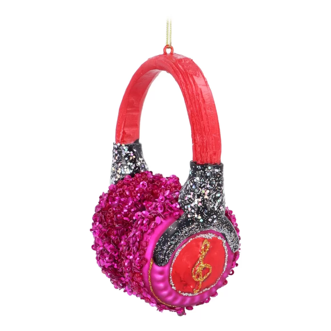 It's all about Christmas Christmastree Decorations Glass | Christmas Ornaments-Colorful Headphone Ornament For A Musical Christmas