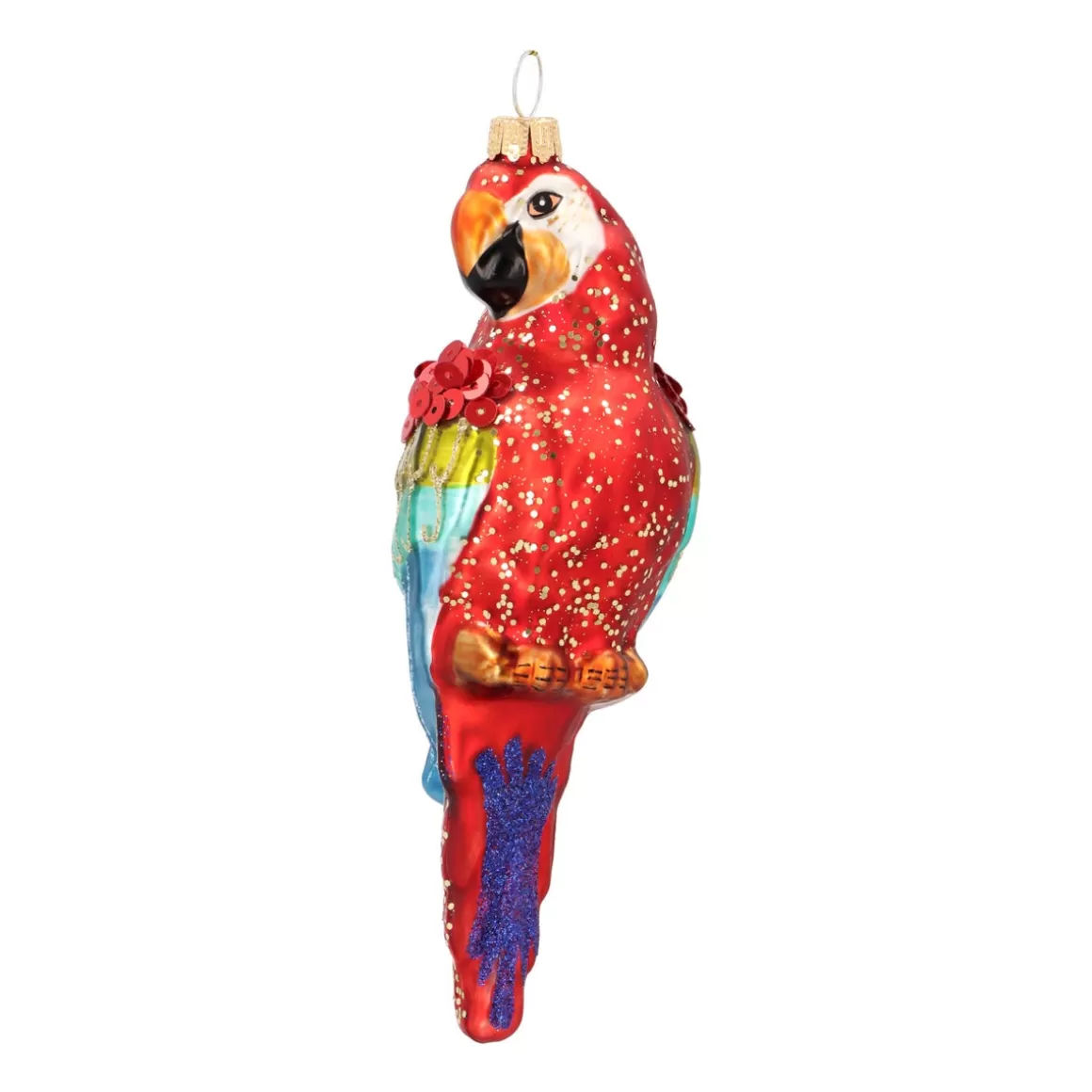 It's all about Christmas Christmastree Decorations Glass | Christmas Ornaments-Colorful Parrot Ornament For A Playful Tree