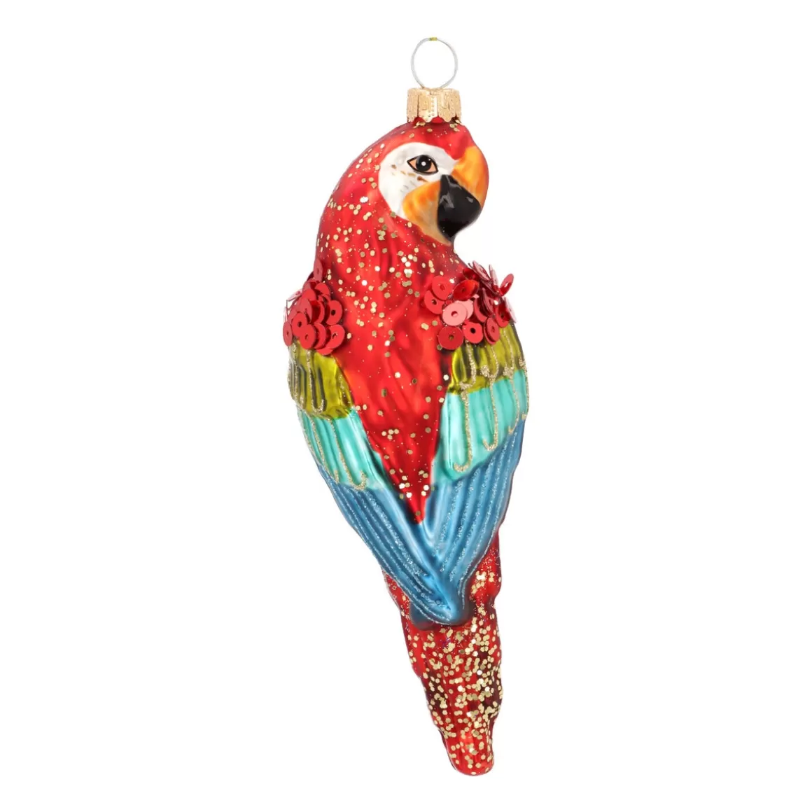 It's all about Christmas Christmastree Decorations Glass | Christmas Ornaments-Colorful Parrot Ornament For A Playful Tree