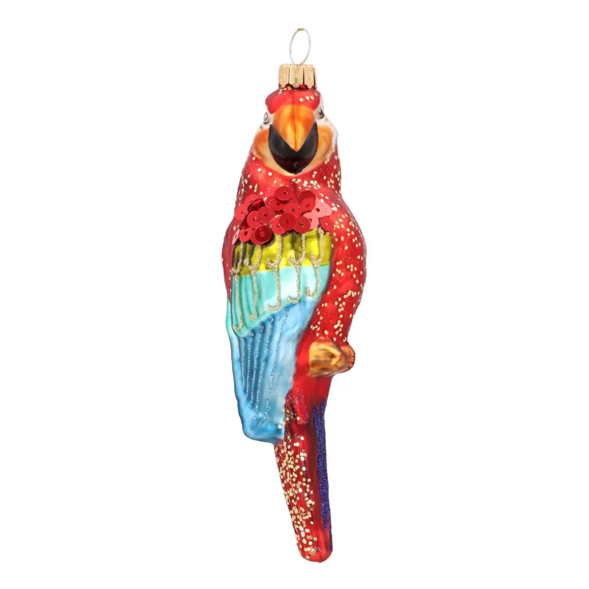 It's all about Christmas Christmastree Decorations Glass | Christmas Ornaments-Colorful Parrot Ornament For A Playful Tree