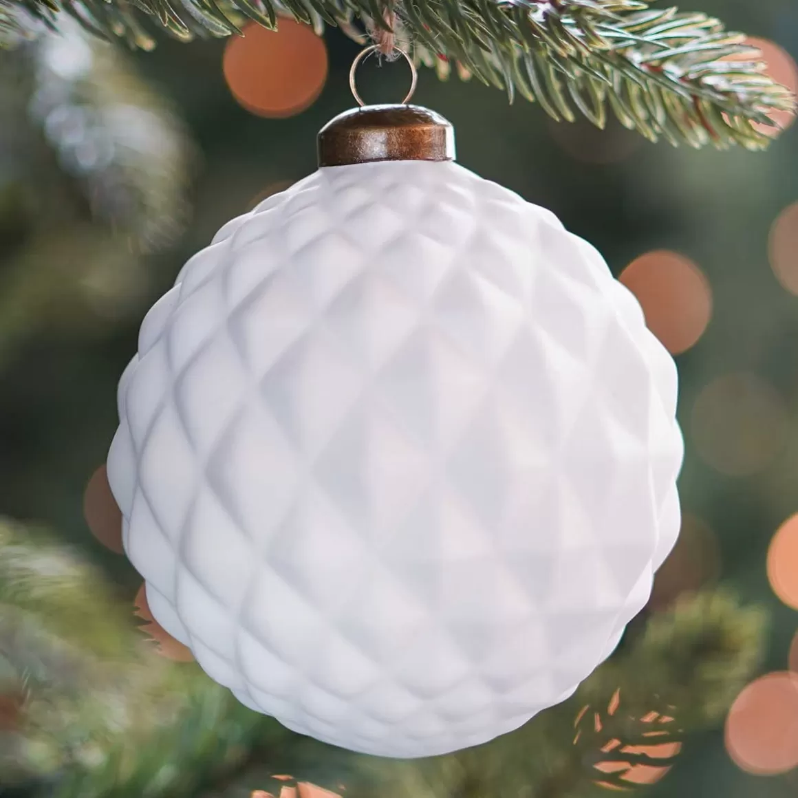 It's all about Christmas Christmas Baubles By Colour | Luxury Christmas Baubles-Cool Christmas Bauble Winterwonder 10cm White