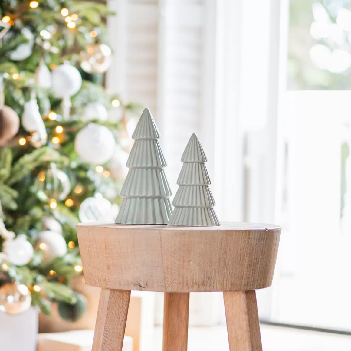 It's all about Christmas Home Accessories For Christmas | Christmas Trees-Cottage Green Porcelain Christmas Tree