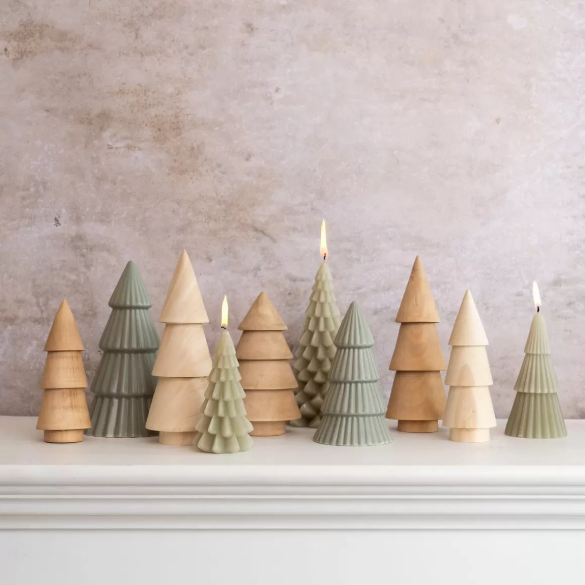 It's all about Christmas Home Accessories For Christmas | Christmas Trees-Cottage Green Porcelain Christmas Tree