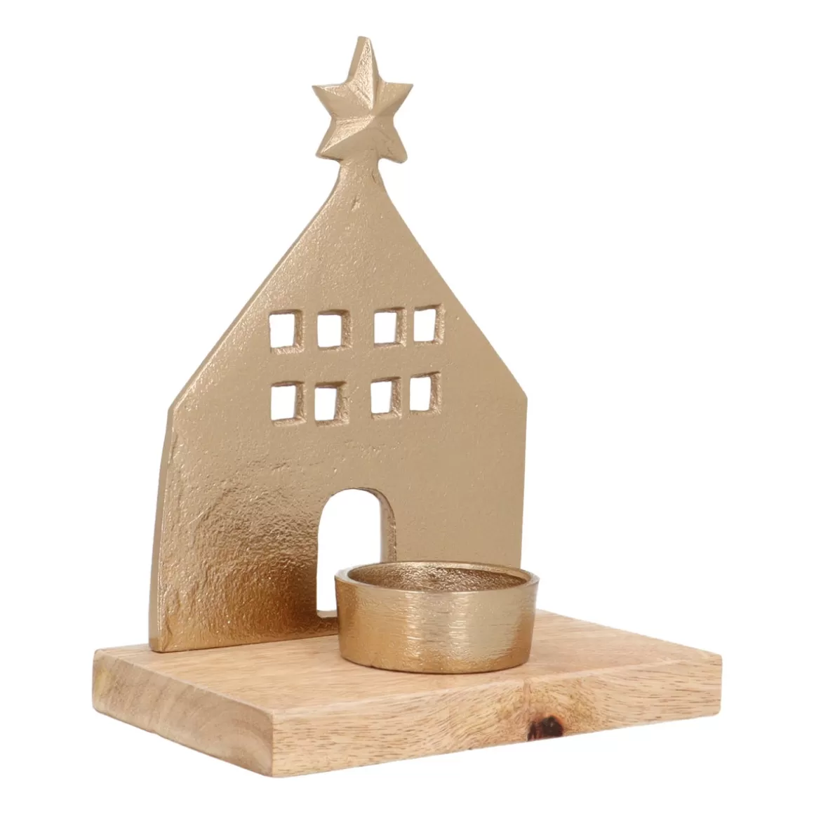 It's all about Christmas Home Accessories For Christmas | Candles-Cozy Gold House With Tealight Holder