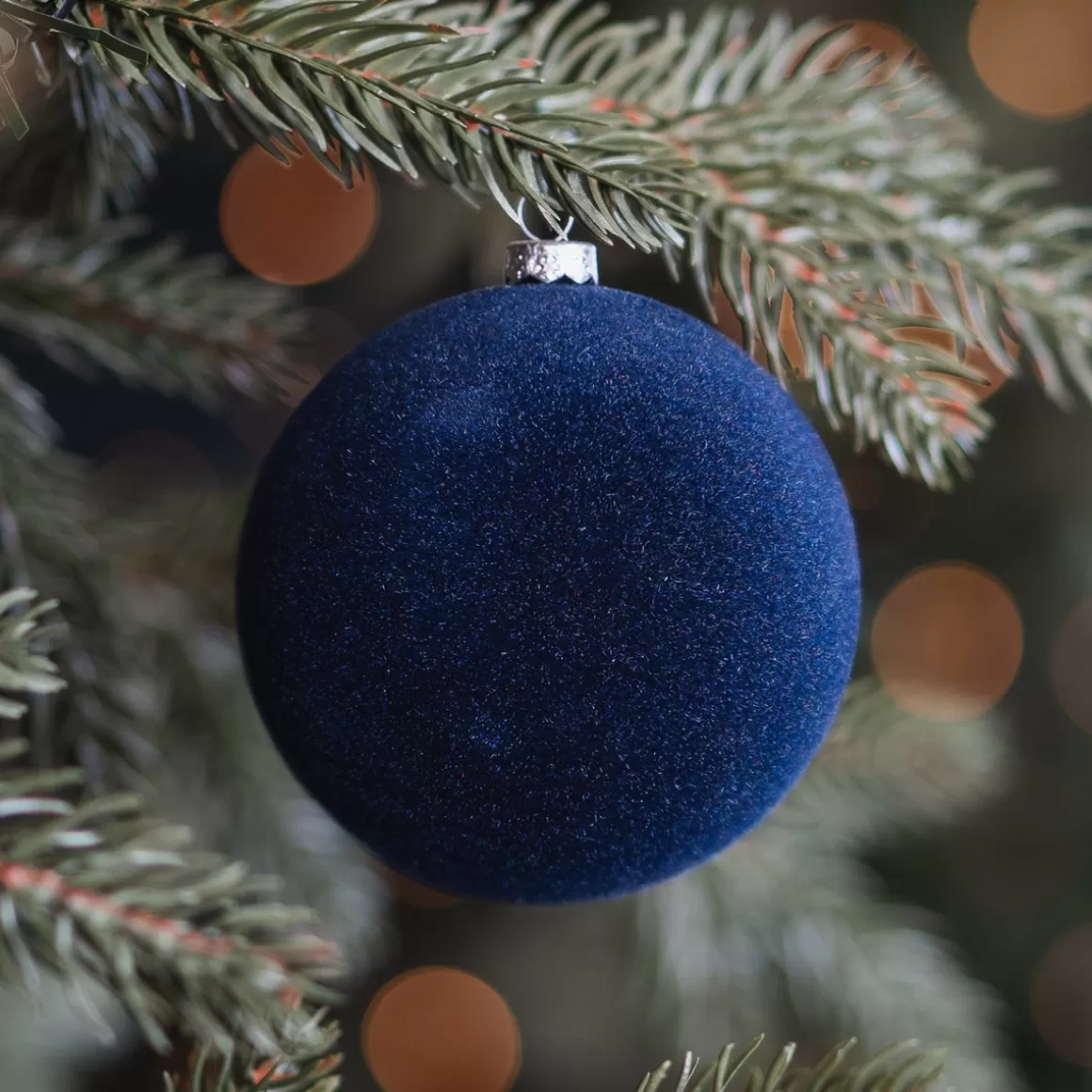 It's all about Christmas Christmas Baubles By Colour | Plastic Christmas Baubles-Dark Blue Velvet Unbreakable Christmas Bauble