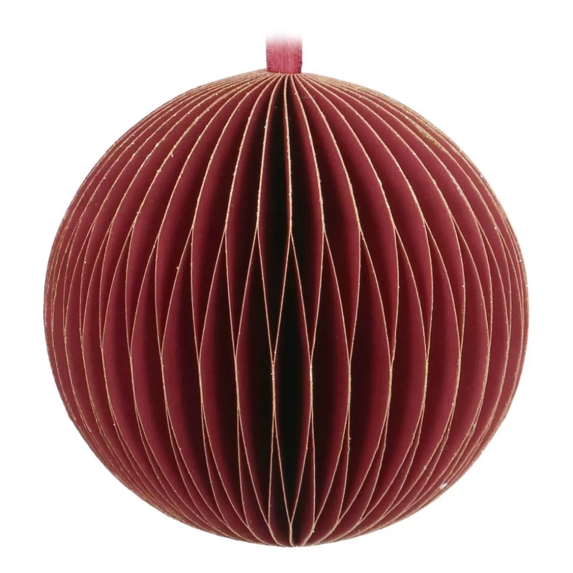 It's all about Christmas Christmas Ornaments | Paper Christmas Baubles-Dark Red Paper Christmas Bauble 8 Cm