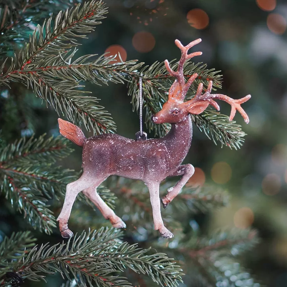 It's all about Christmas All Christmas Decorations | Christmas Ornaments-Deer Christmas Ornament | Brown | 15 Cm