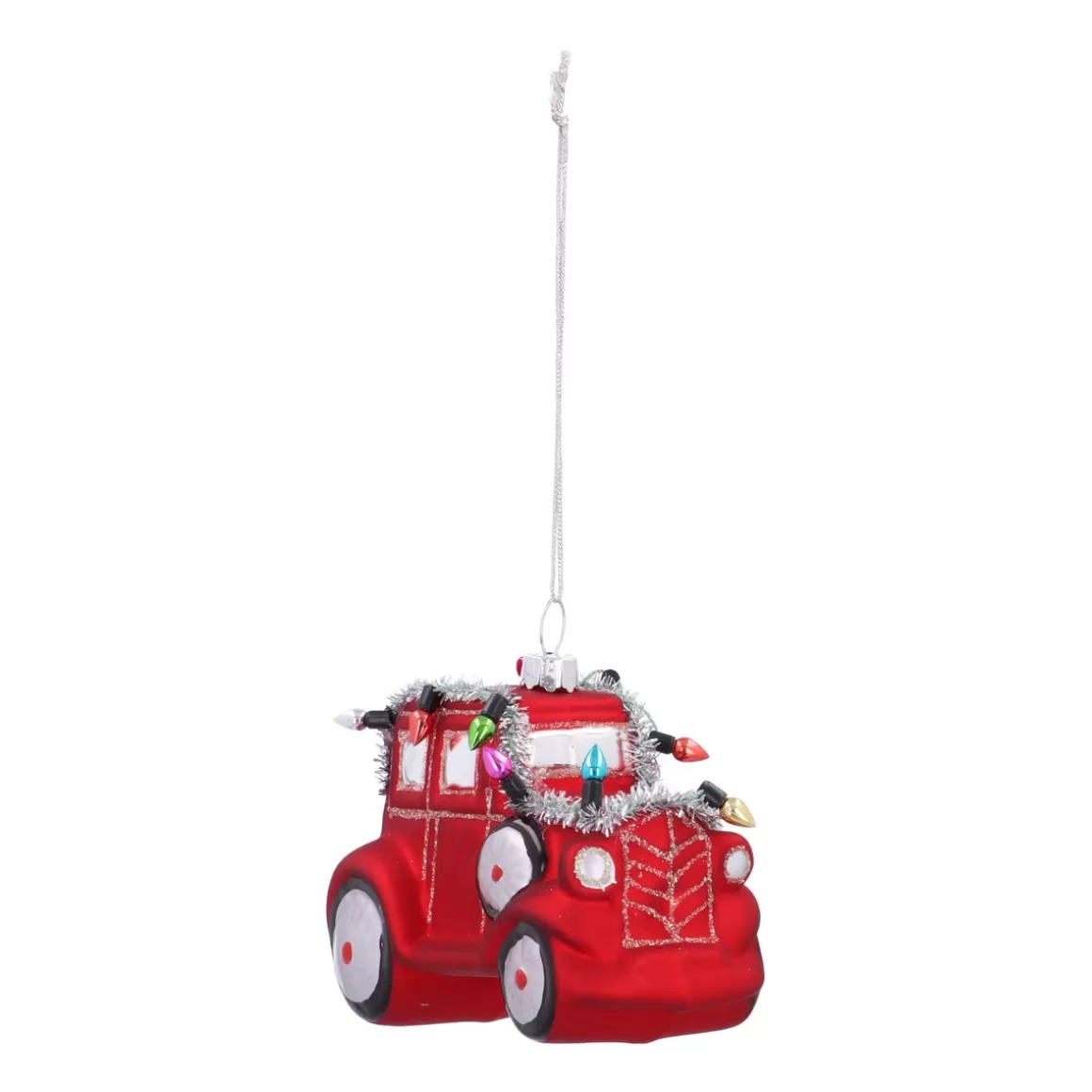It's all about Christmas Christmastree Decorations Glass-Detailed Car With Christmas Tree Ornament For Car Lovers