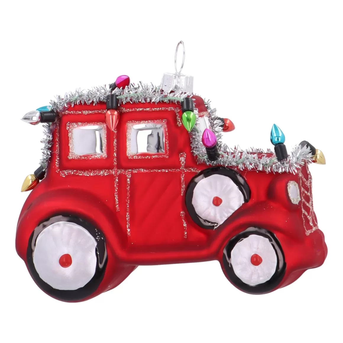 It's all about Christmas Christmastree Decorations Glass-Detailed Car With Christmas Tree Ornament For Car Lovers