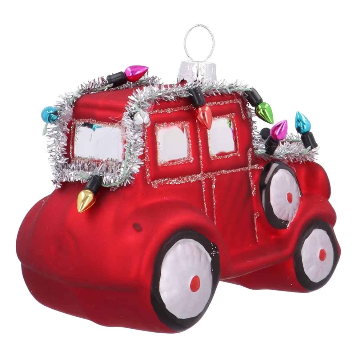 It's all about Christmas Christmastree Decorations Glass-Detailed Car With Christmas Tree Ornament For Car Lovers