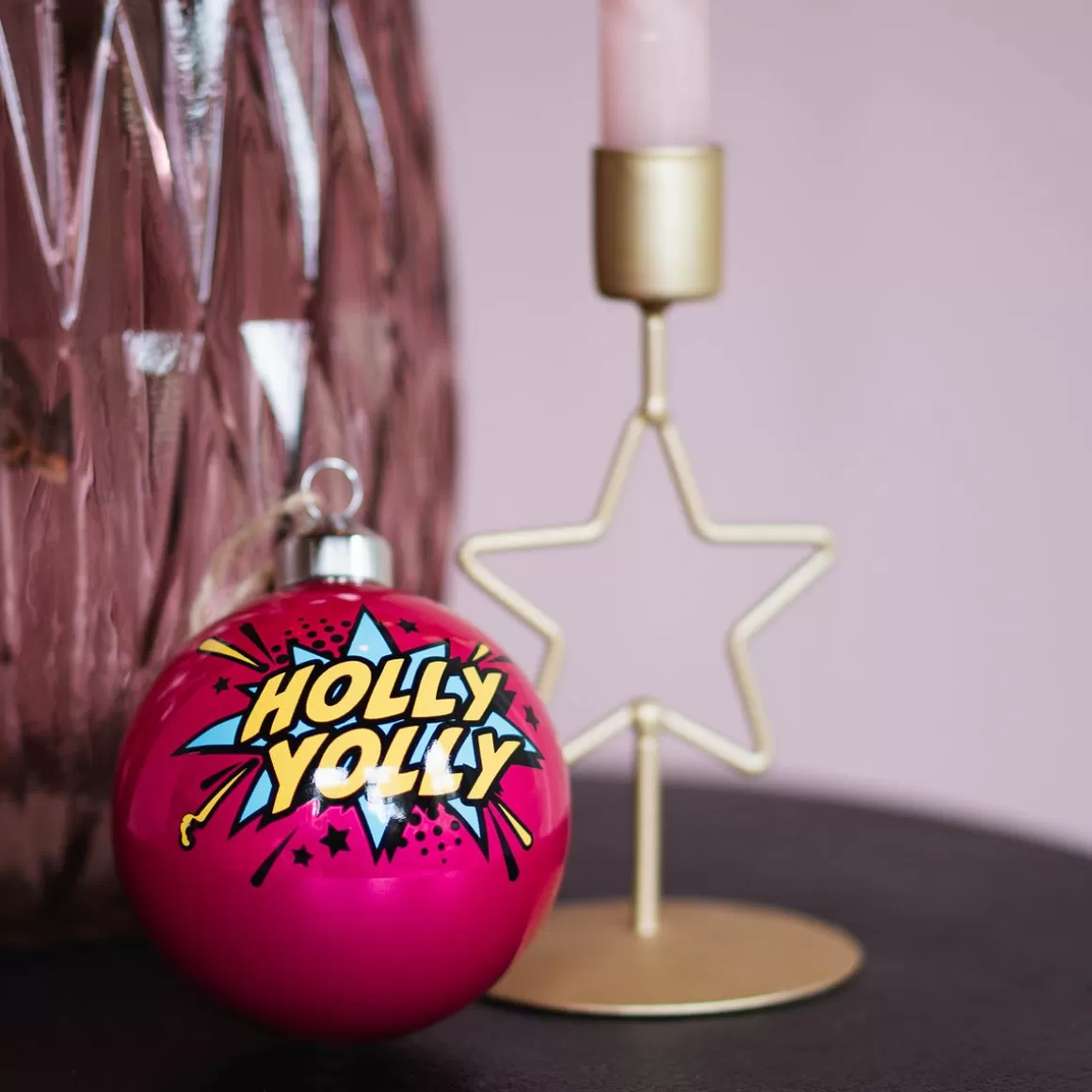 It's all about Christmas All Christmas Decorations | Home Accessories For Christmas-Dinner Candle Holder With Star | 15 Cm | Matt Gold | Metal