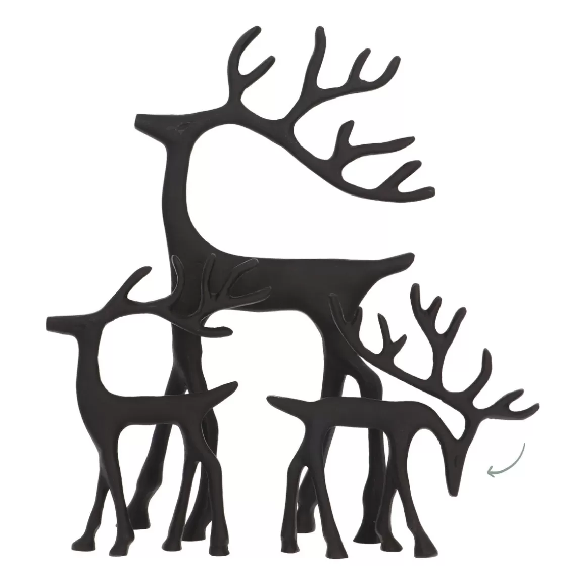 It's all about Christmas Home Accessories For Christmas | Christmas Figurines-Elegant Black Reindeer With Head Down