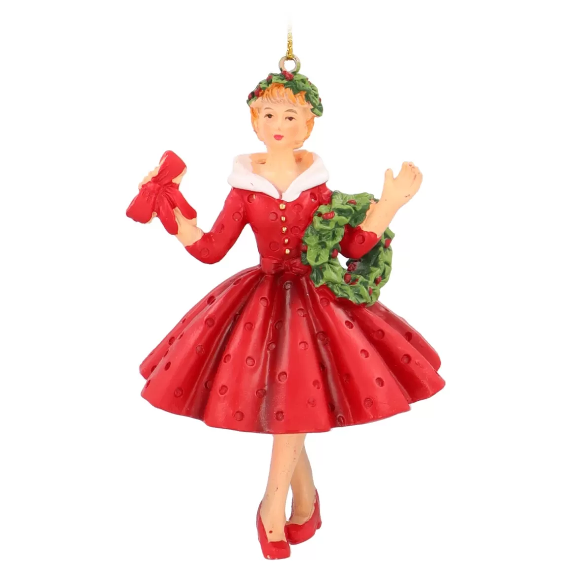 It's all about Christmas Christmas Ornaments-Elegant Christmas Ornament, Woman In A Red Dress