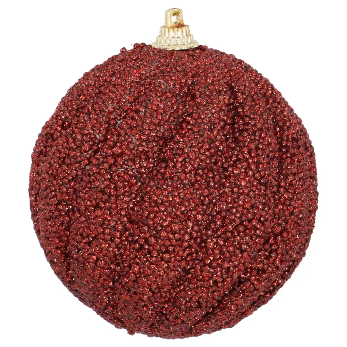 It's all about Christmas Christmas Ornaments | Christmas Baubles By Colour-Elegant Dark Red Swirl Christmas Bauble With Sparkling Pearls