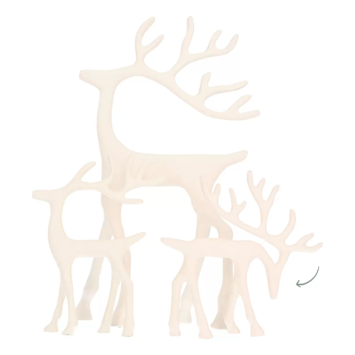 It's all about Christmas Home Accessories For Christmas | Christmas Figurines-Elegant White Reindeer With Head Down