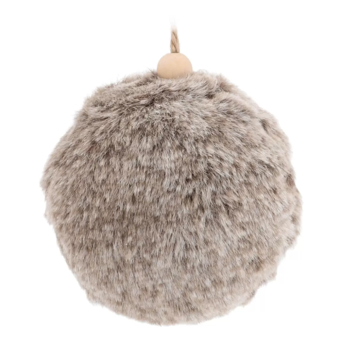 It's all about Christmas Extraordinary Baubles | Plastic Christmas Baubles-Faux Fur Bauble 8cm Brown