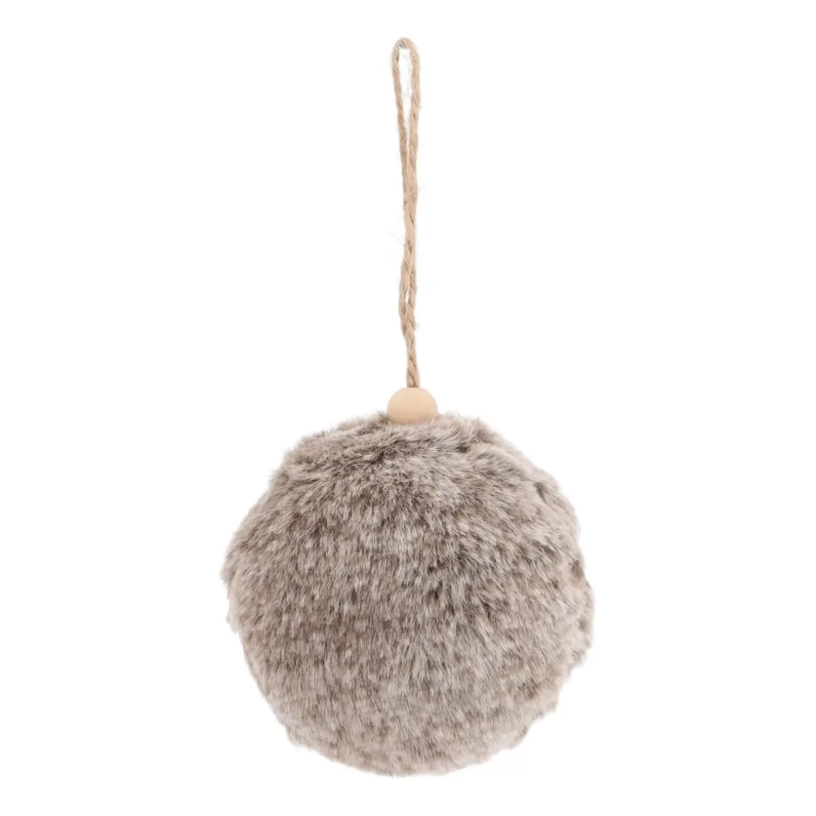 It's all about Christmas Extraordinary Baubles | Plastic Christmas Baubles-Faux Fur Bauble 8cm Brown