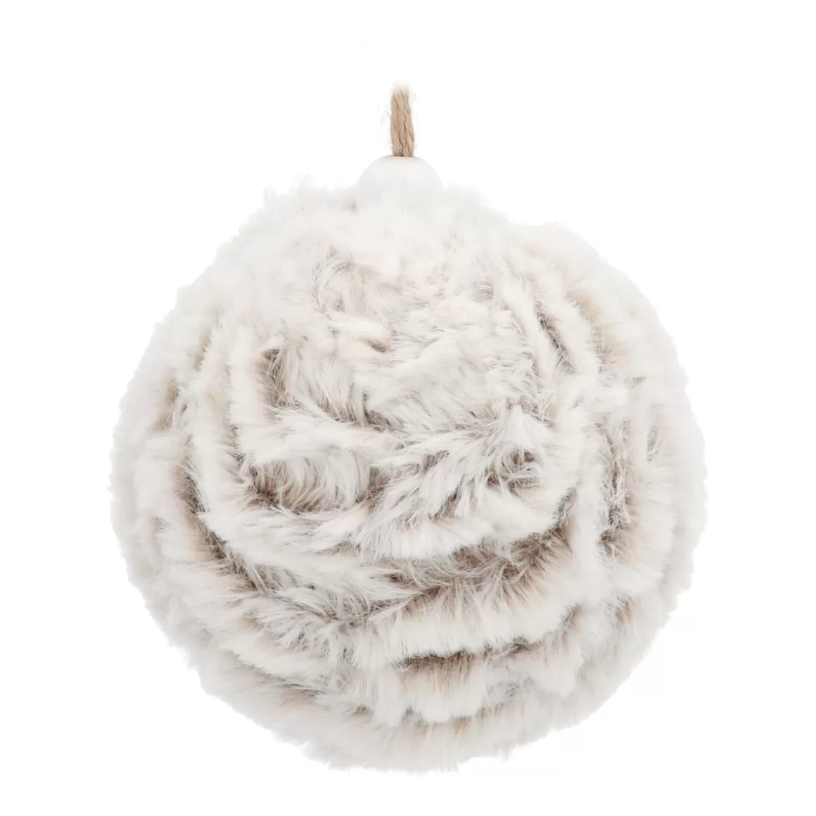 It's all about Christmas Christmas Baubles By Colour | Plastic Christmas Baubles-Faux Fur Bauble 8cm Brown Grey