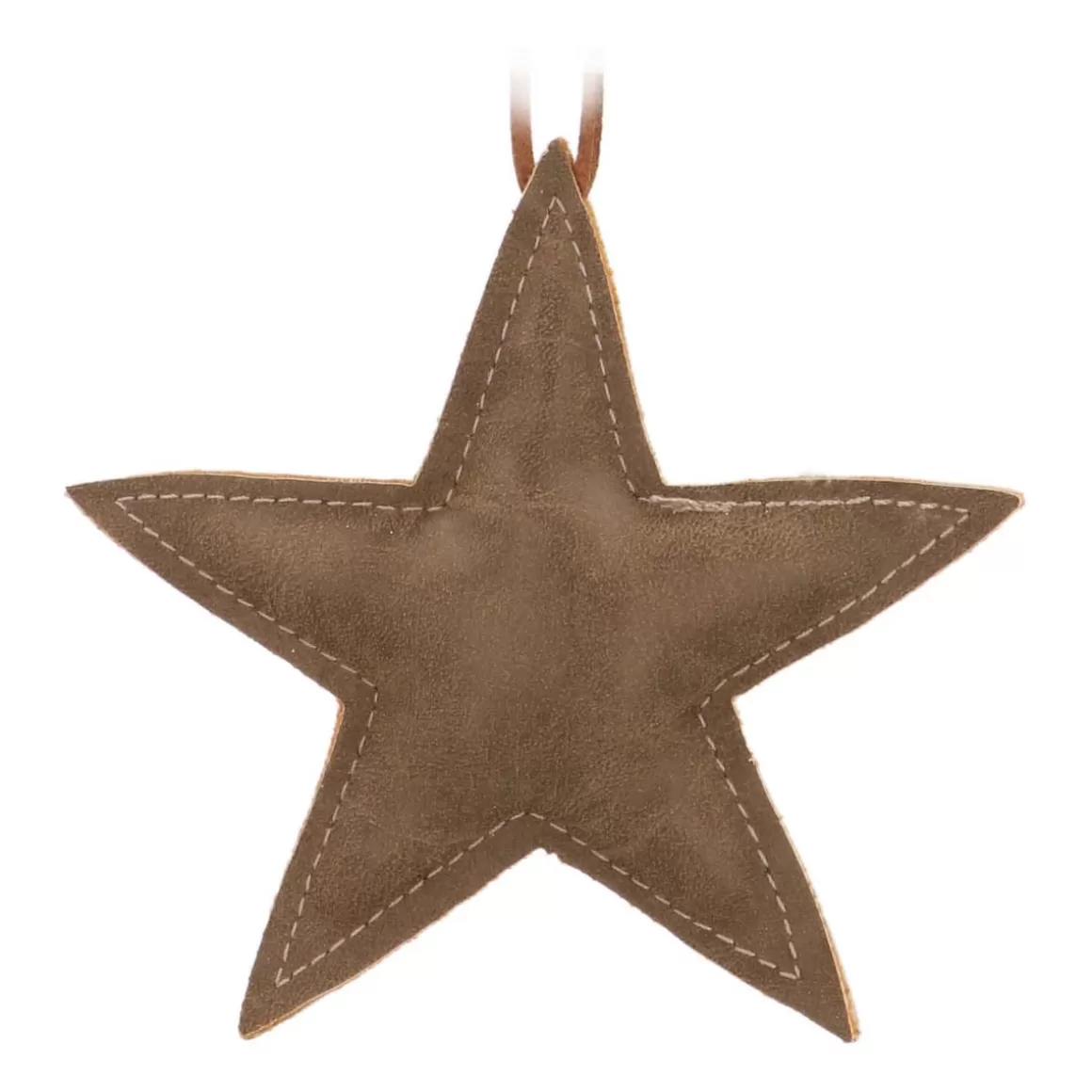 It's all about Christmas Christmas Ornaments-Faux Leather Christmas Star 12cm Brown