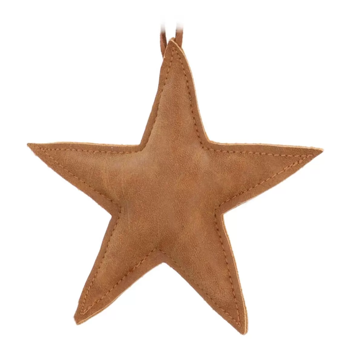 It's all about Christmas Christmas Ornaments-Faux Leather Christmas Star 12cm Light Brown