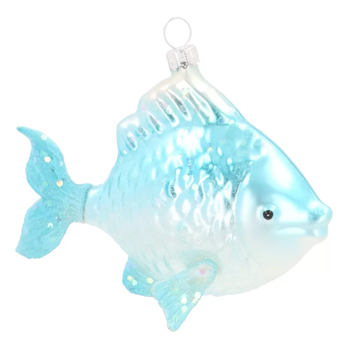 It's all about Christmas Christmas Ornaments-Fish Glass Hanging Figurine 9cm Blue