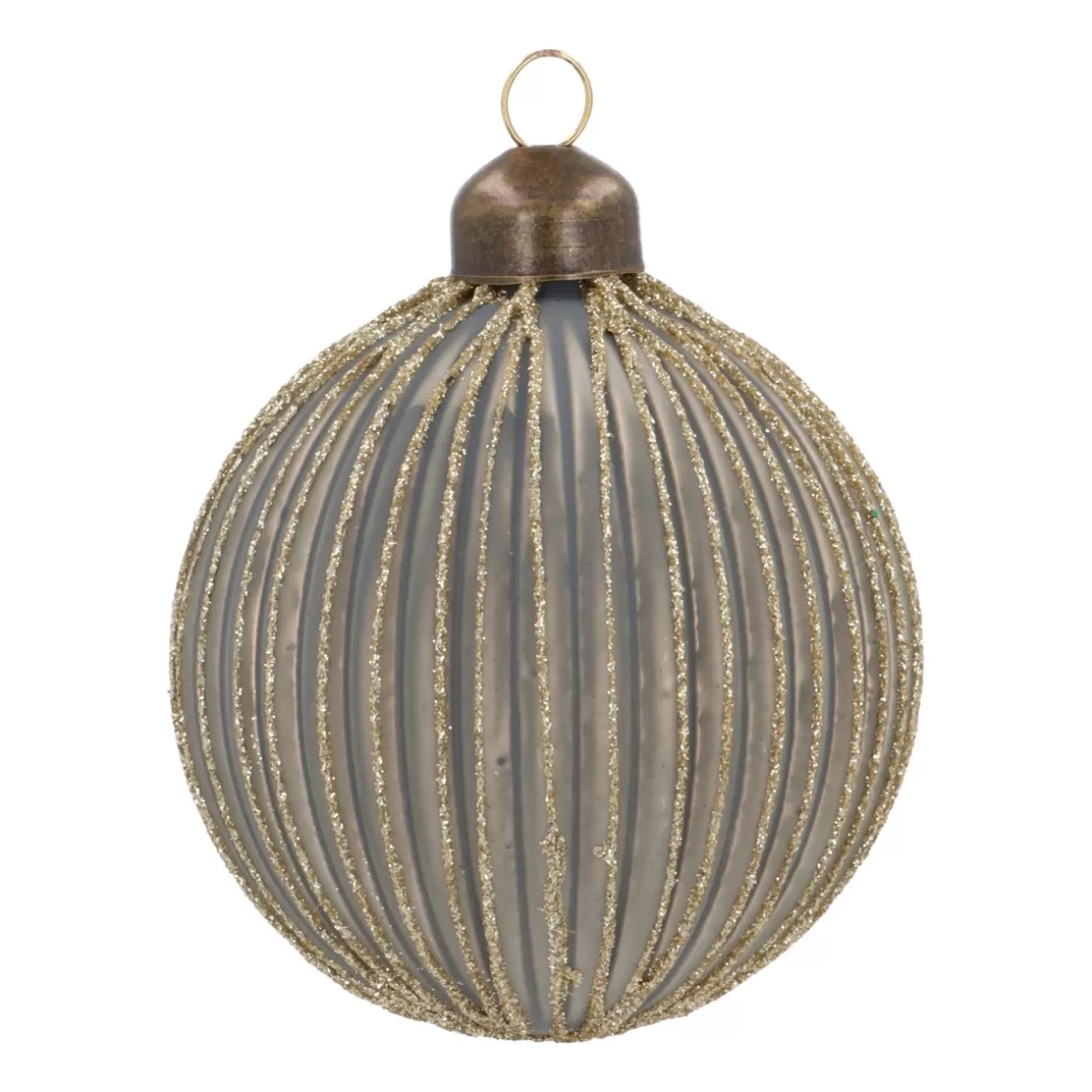 It's all about Christmas Christmastree Decorations Glass | Extraordinary Baubles-Fresh Cottage Green Christmas Bauble With Gold Glitters