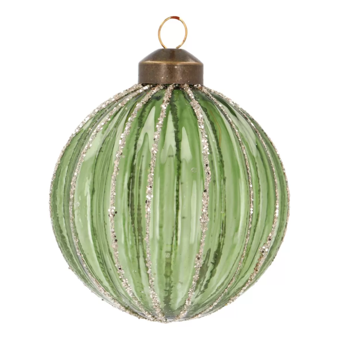 It's all about Christmas Christmastree Decorations Glass | Extraordinary Baubles-Fresh Light Green Christmas Bauble With Natural Design