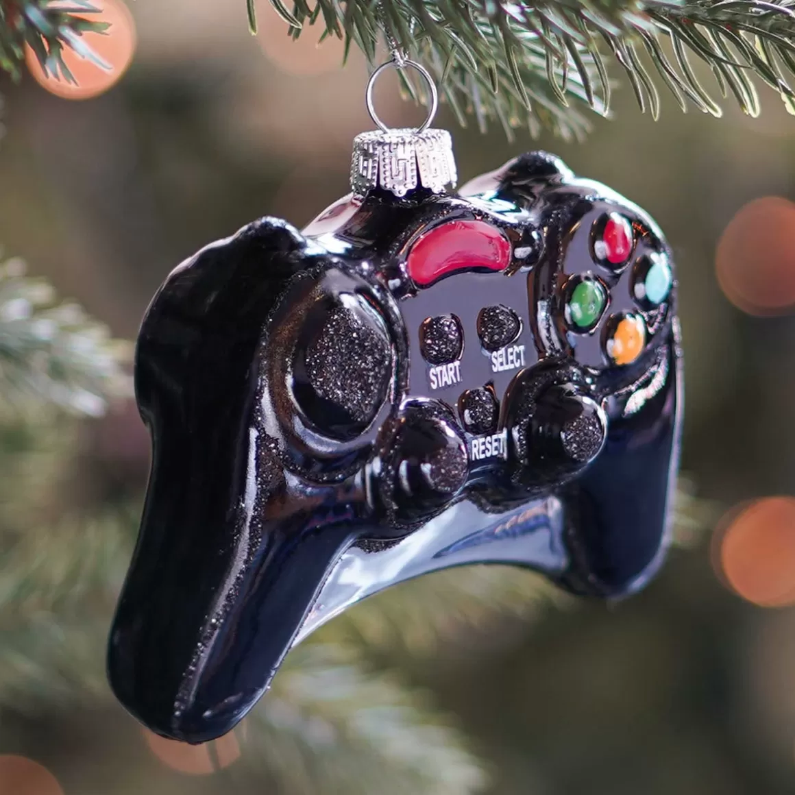 It's all about Christmas Christmas Ornaments-Game Controller Ornament | Glass | Black | 10cm