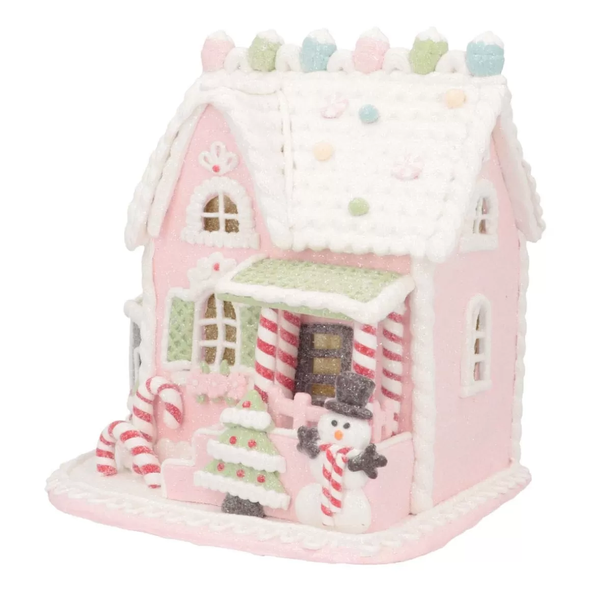 It's all about Christmas Christmas Houses In All Shapes And Sizes-Gingerbread House In Clay | LED | Handcrafted | 22cm High