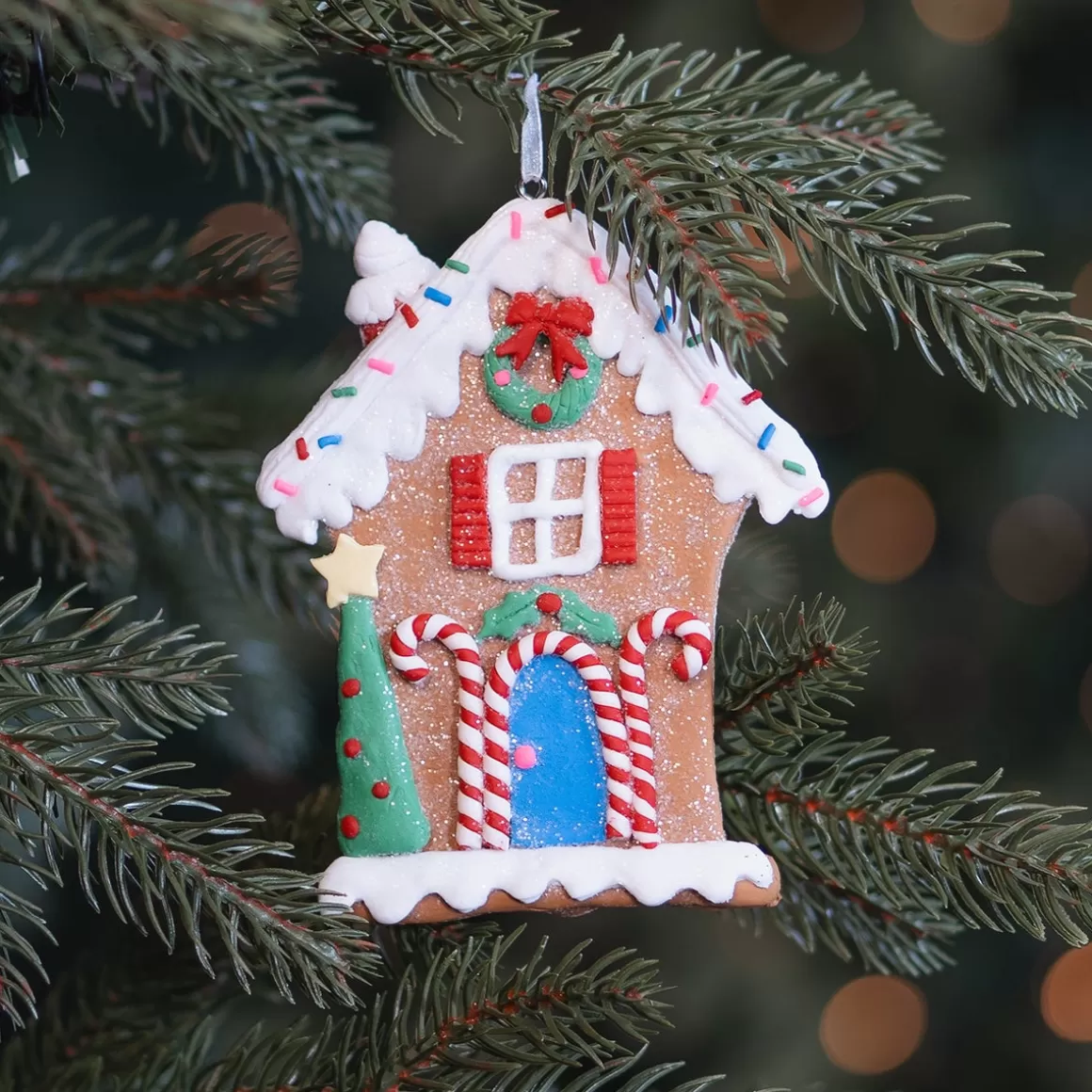 It's all about Christmas Christmas Ornaments-Gingerbread House Ornament With Sugar Coating