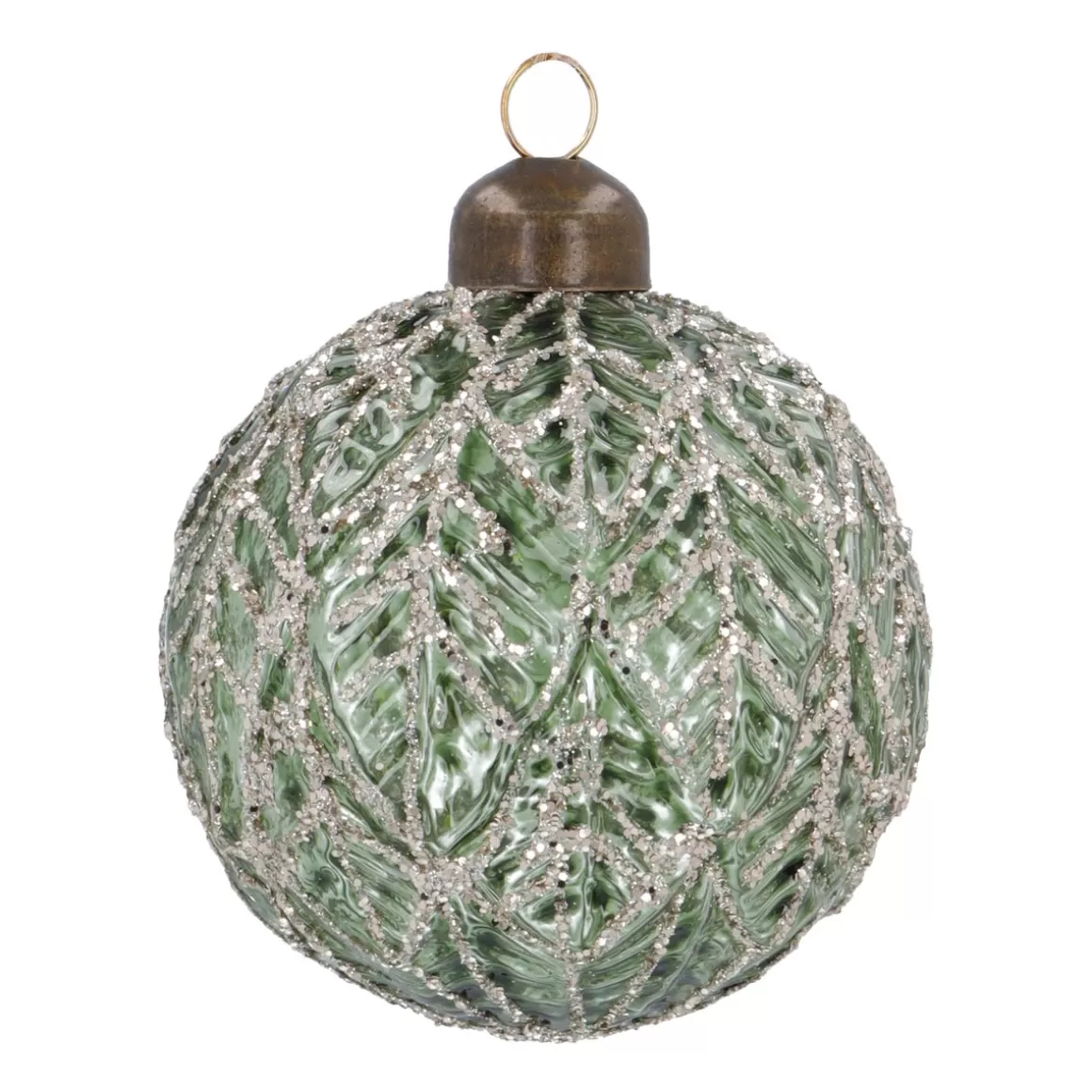 It's all about Christmas Christmastree Decorations Glass | Extraordinary Baubles-Glamorous Bronze Crackle Christmas Bauble