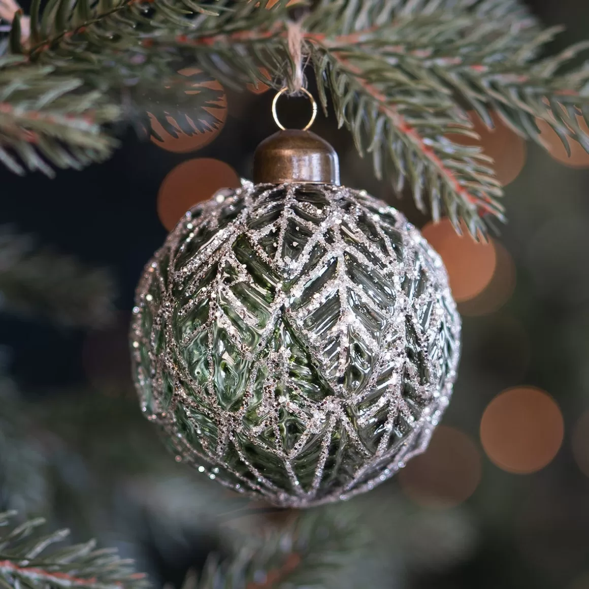 It's all about Christmas Christmastree Decorations Glass | Extraordinary Baubles-Glamorous Bronze Crackle Christmas Bauble