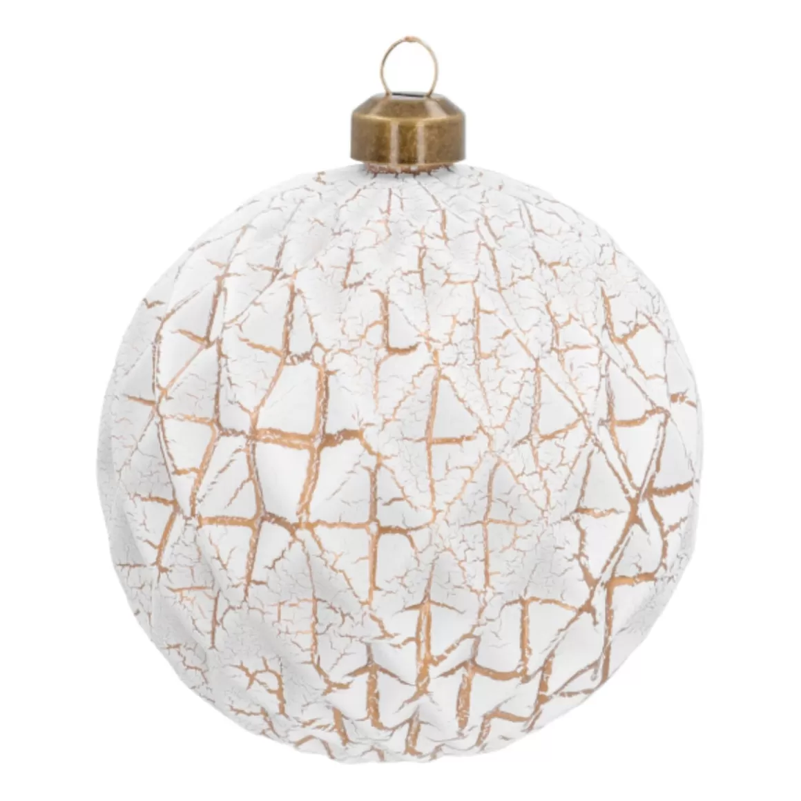 It's all about Christmas Christmas Baubles By Colour | Luxury Christmas Baubles-Glass Bauble Diamonds | White Copper | 8 Cm