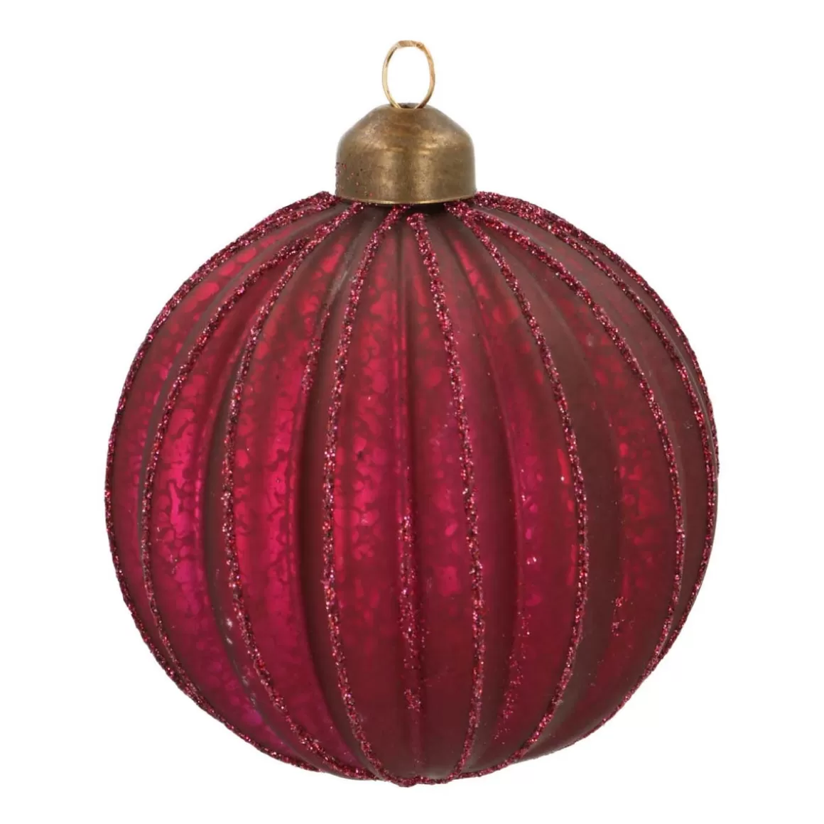 It's all about Christmas Christmas Baubles By Colour | Glass Christmas Baubles-Glass Bauble Lampion | Berry | 8 Cm