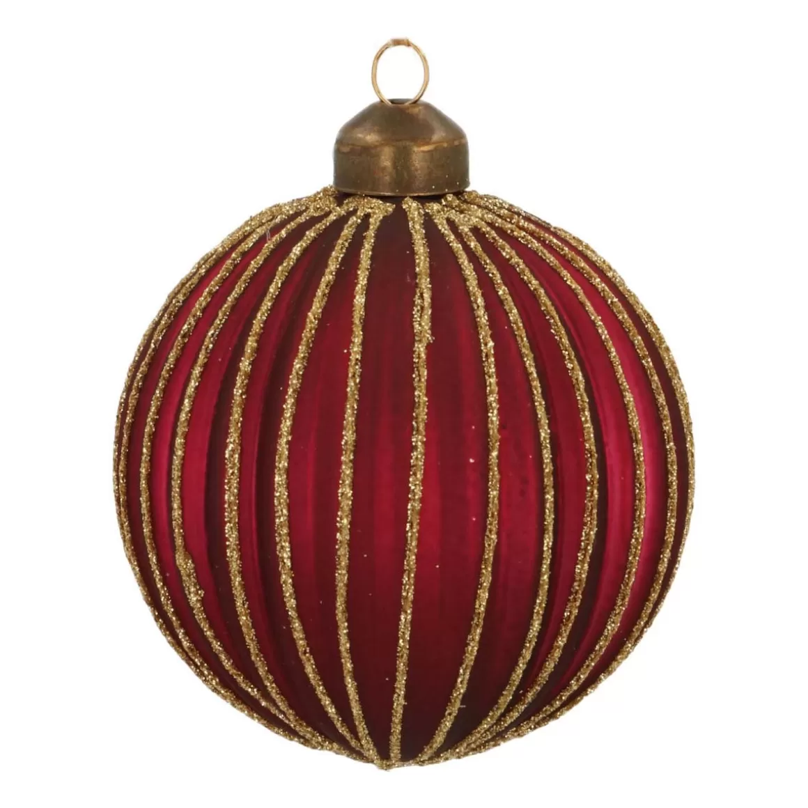 It's all about Christmas Christmas Baubles By Colour | Luxury Christmas Baubles-Glass Bauble Lampion | Berry | 8 Cm