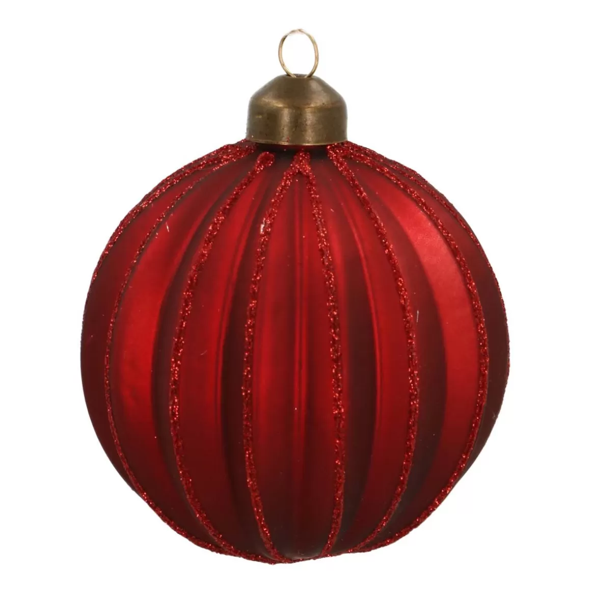 It's all about Christmas Christmas Baubles By Colour | Luxury Christmas Baubles-Glass Bauble Lampion | Dark Red | 8 Cm