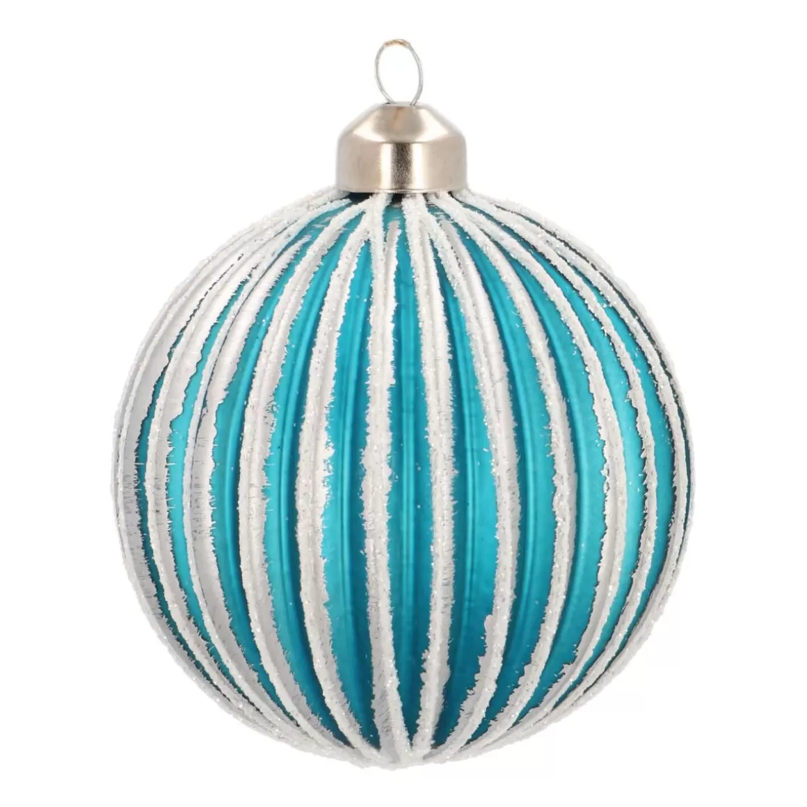 It's all about Christmas Christmas Baubles By Colour | Luxury Christmas Baubles-Glass Bauble Lampion | Petrol | 8 Cm