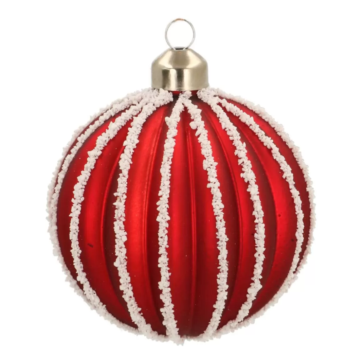 It's all about Christmas Christmas Baubles By Colour | Luxury Christmas Baubles-Glass Bauble Lampion | Red | 8 Cm