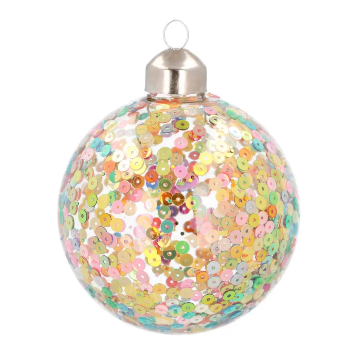 It's all about Christmas Extraordinary Baubles | Christmas Baubles By Colour-Glass Bauble Sequins | Multicolour | 8 Cm