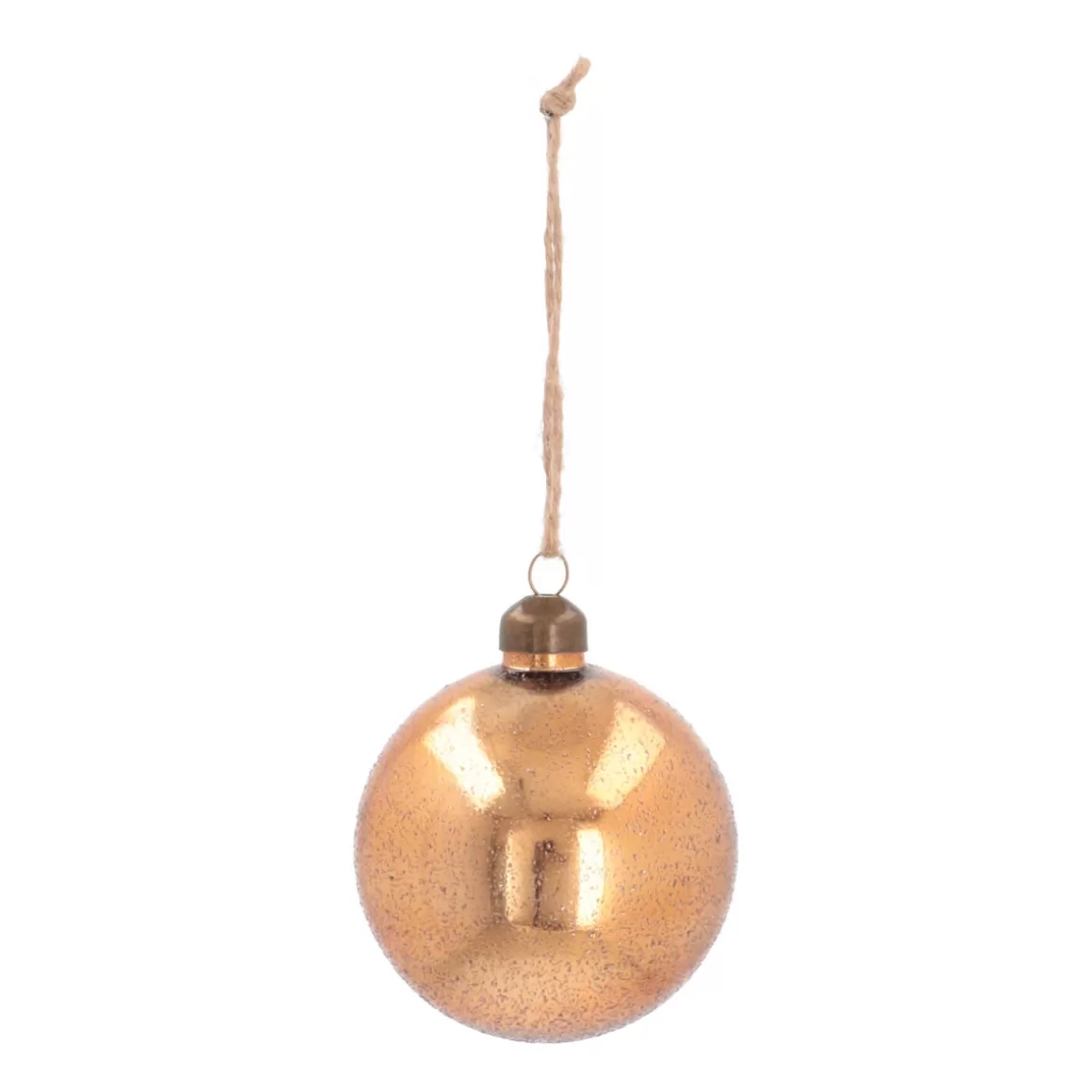 It's all about Christmas Glass Christmas Baubles | Extraordinary Baubles-Glass Bauble With Sand Structure | Copper | 8 Cm