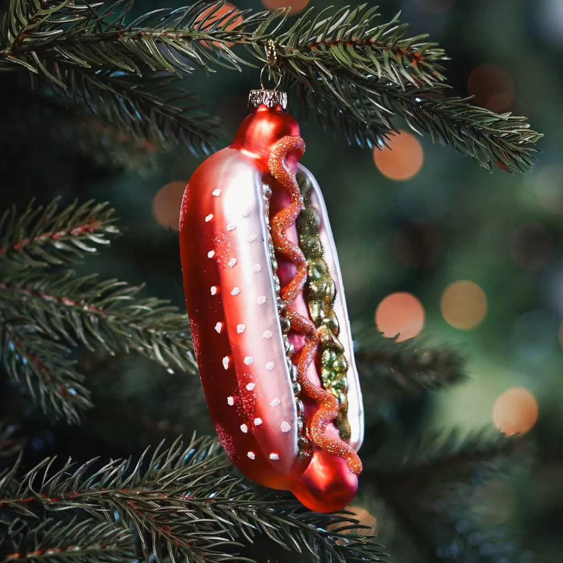 It's all about Christmas Christmas Ornaments-Glass Christmas Ornament Hotdog | 14 Cm