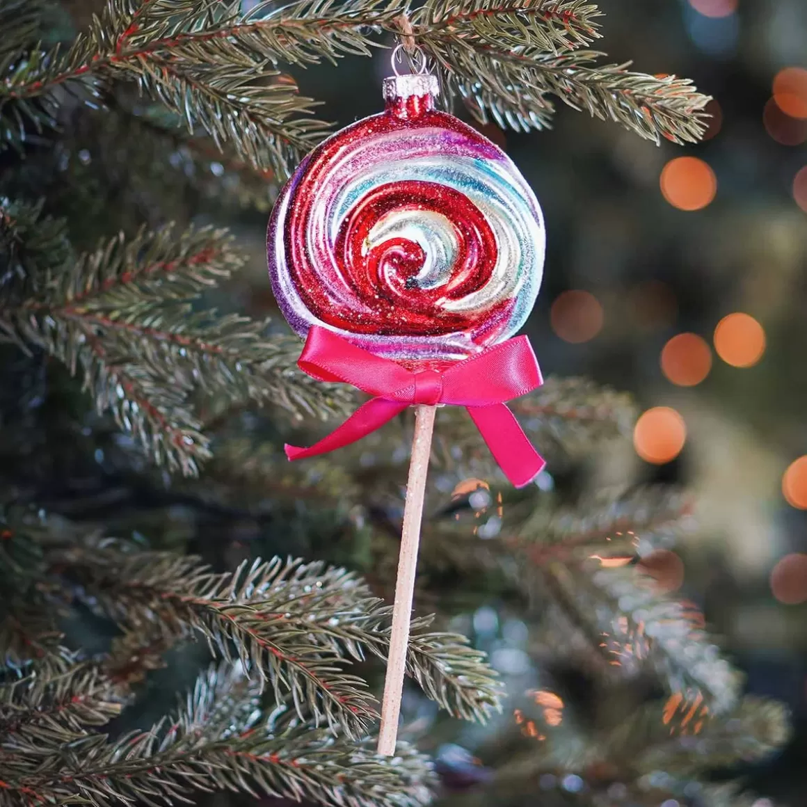 It's all about Christmas Christmas Ornaments-Glass Christmas Ornament Lollipop | Pastel Colours | 20 Cm