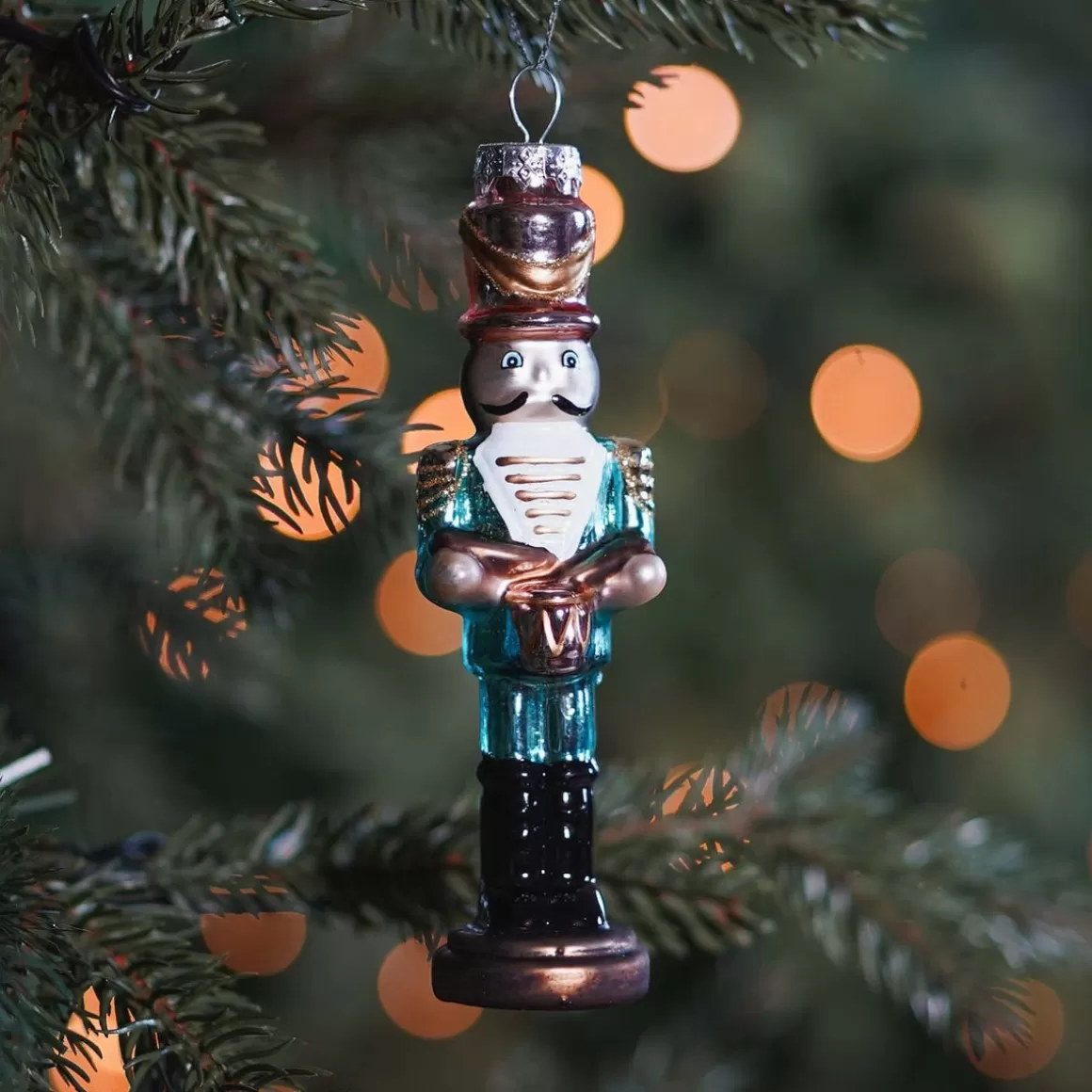 It's all about Christmas Christmas Ornaments-Glass Christmas Ornament Nutcracker Drummer | 15 Cm