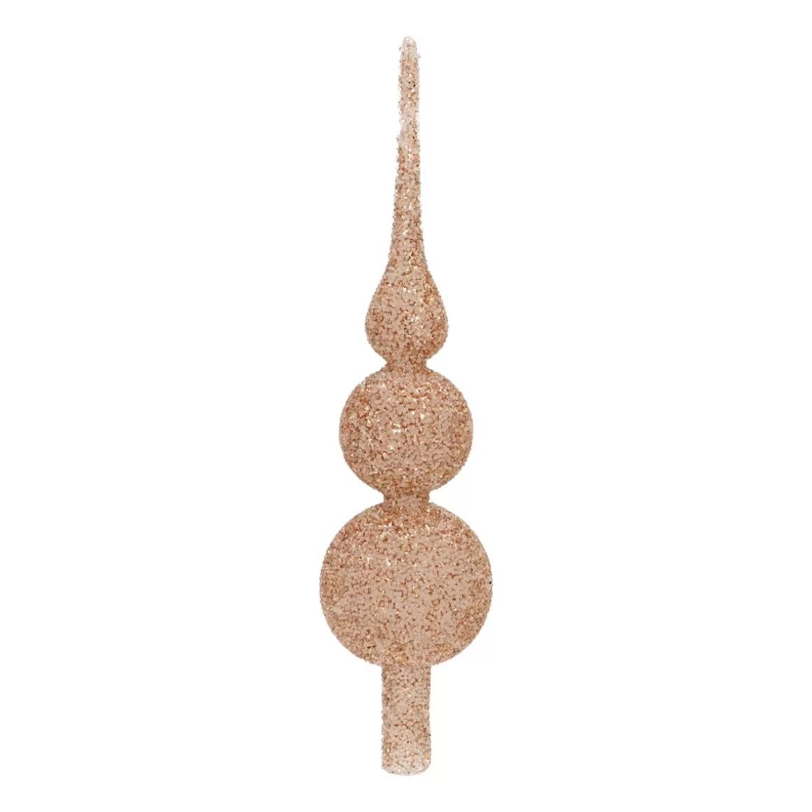 It's all about Christmas Christmastree Decorations Glass | Christmas Tree Topper-Glass Glitter Tree Topper In Cognac Color
