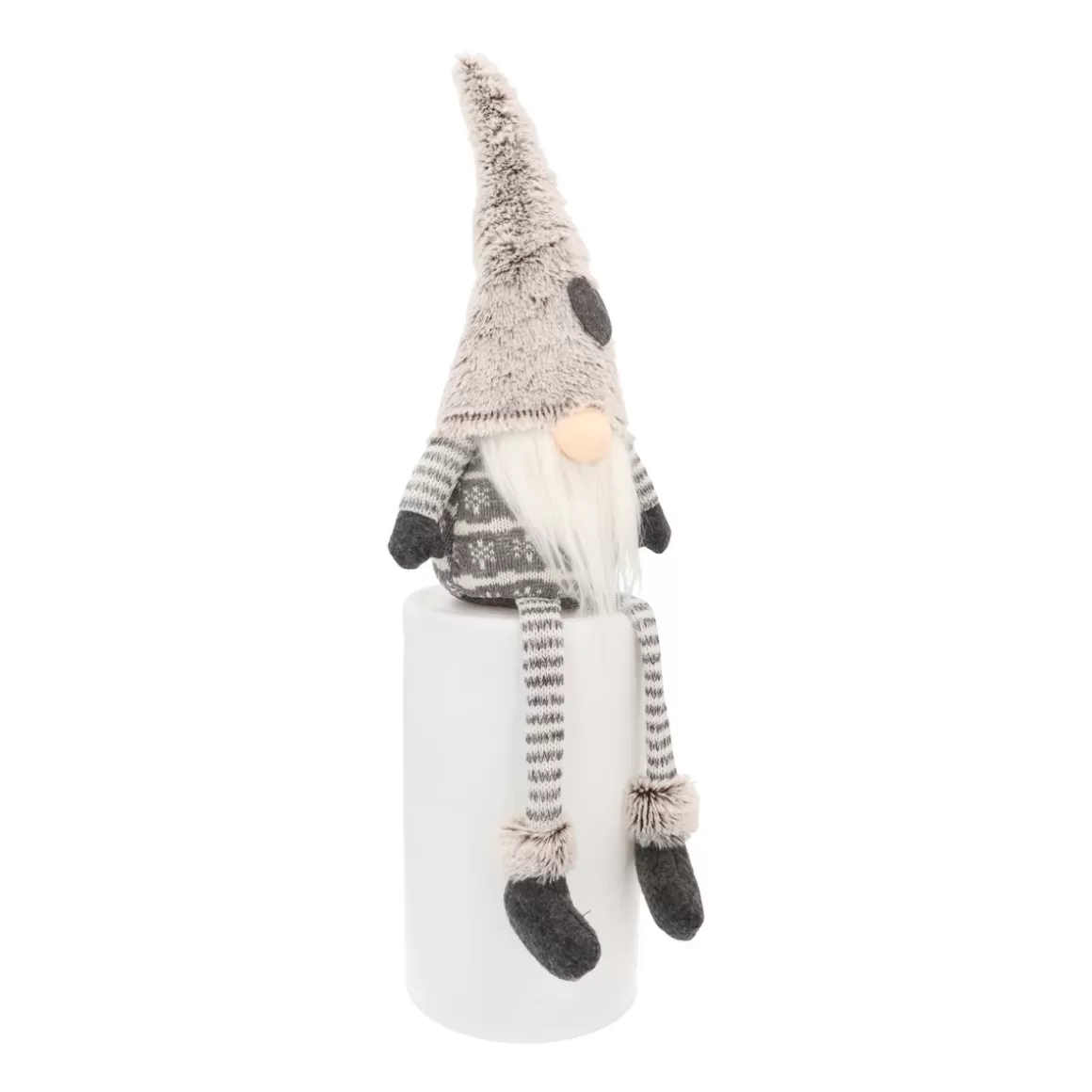 It's all about Christmas All Christmas Decorations | Christmas Figurines-Gnome With Floppy Legs And Grey Hat With Heart 40cm