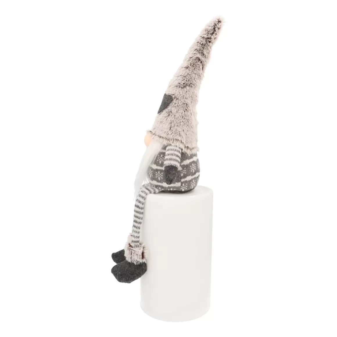 It's all about Christmas All Christmas Decorations | Christmas Figurines-Gnome With Floppy Legs And Grey Hat With Heart 40cm